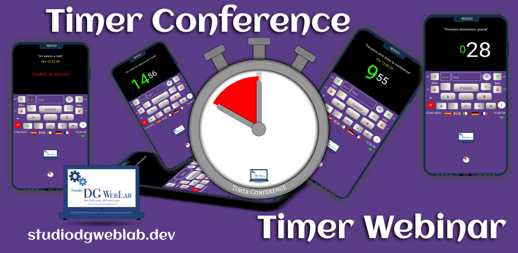 Timer Conference - Timer Zoom - Timer Webinar - Timer Online - Timer Sport - Timer da cucina