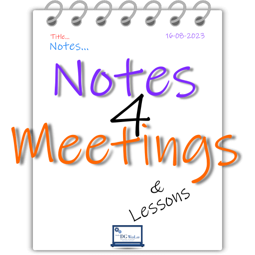 Notes 4 Meetings & Lessons