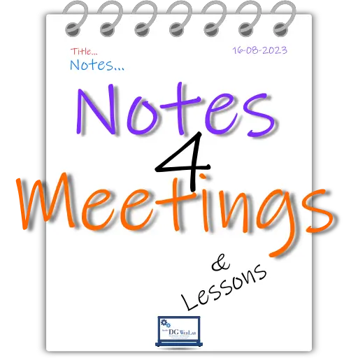 Notes 4 Meeting & Lessons Note discorsi congresso