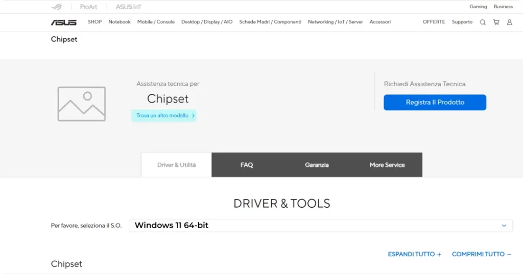 download driver chipset serial io asus